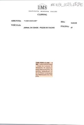 Cine-Video-Clube - O IMS