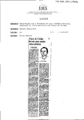 Poços de Caldas investe para mudar infra-estrutura