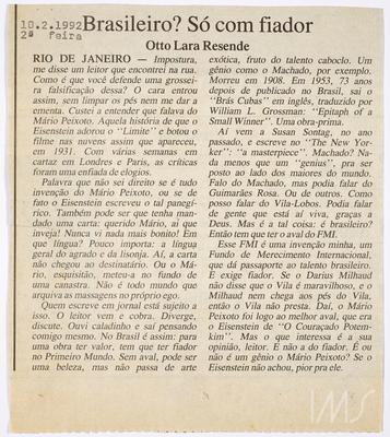 Brasileiro? Só com fiador