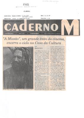 "A Missão" Um grande êxito do cinema encerra o ciclo na ;Casa da Cultura