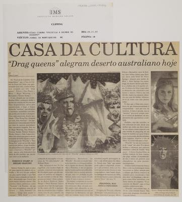 Casa da Cultura "Drag Queens" alegram deserto australiano hoje
