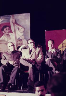 Salvador Allende no desfile militar de comemoração à independência chilena