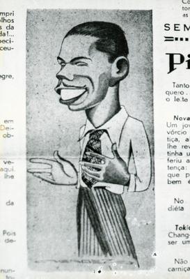 Moreira da Silva (caricatura - recorte de periódico)