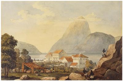 [House at Catete inhabited by Sir Charles Stuart and Sugar Loaf]