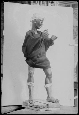 Rei mago Gaspar, figura do presépio em roca