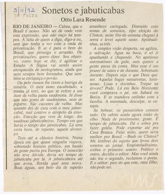 Sonetos e jabuticabas