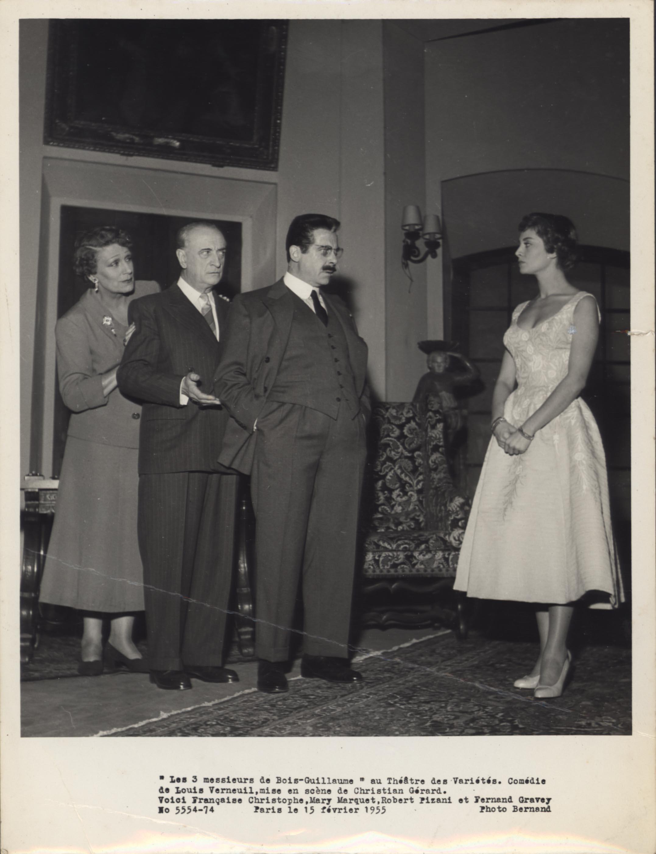 Mary Marquet, Robert Pizani, Fernand Gravey e Françoise Christophe