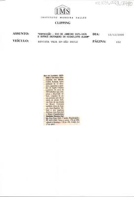 Rio de Janeiro 1825-1826 e outros d"estaques do Highcliffe Álbum.