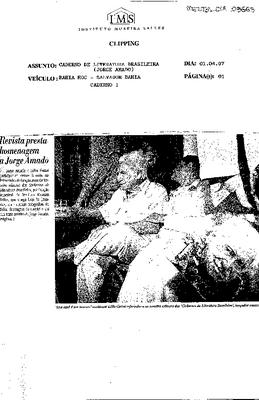 Revista presta homenagem a Jorge Amado