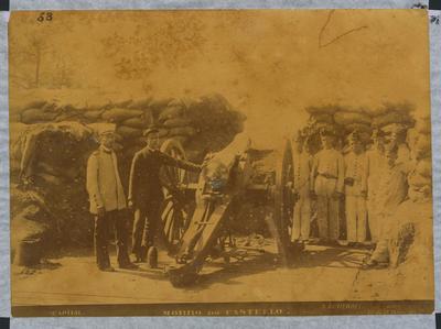 Canhão no morro do Castelo durante a Revolta da Armada