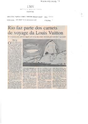 Rio faz parte dos carnets de voyage da Louis Vuitton: Grife francesa cria ;carnê de viagem com cenas da cidade, retratada pelo ilustrador Filipe Jardim