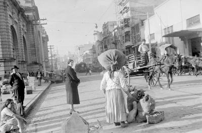 À espera do bonde na Zona Cerealista