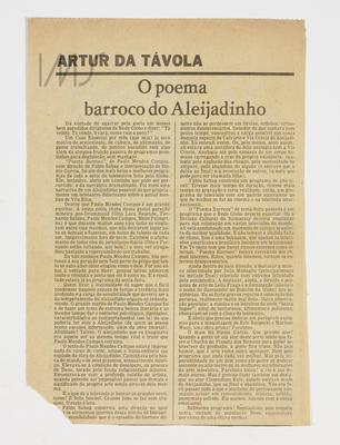 O poema barroco do Aleijadinho