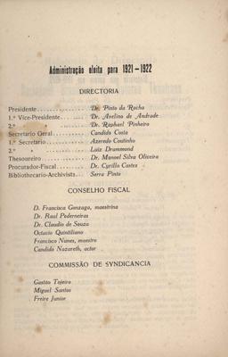 Relatório da Sociedade Brasileira de Autores Teatrais