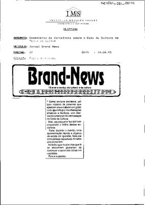 Nota sobre a Casa de Cultura de Poços de Calda