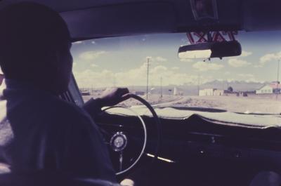 Vista da janela de táxi