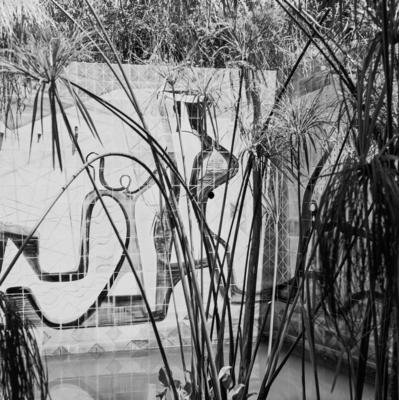 Painel de Burle Marx na residência Arnaldo Aizim, projeto de Paulo Santos