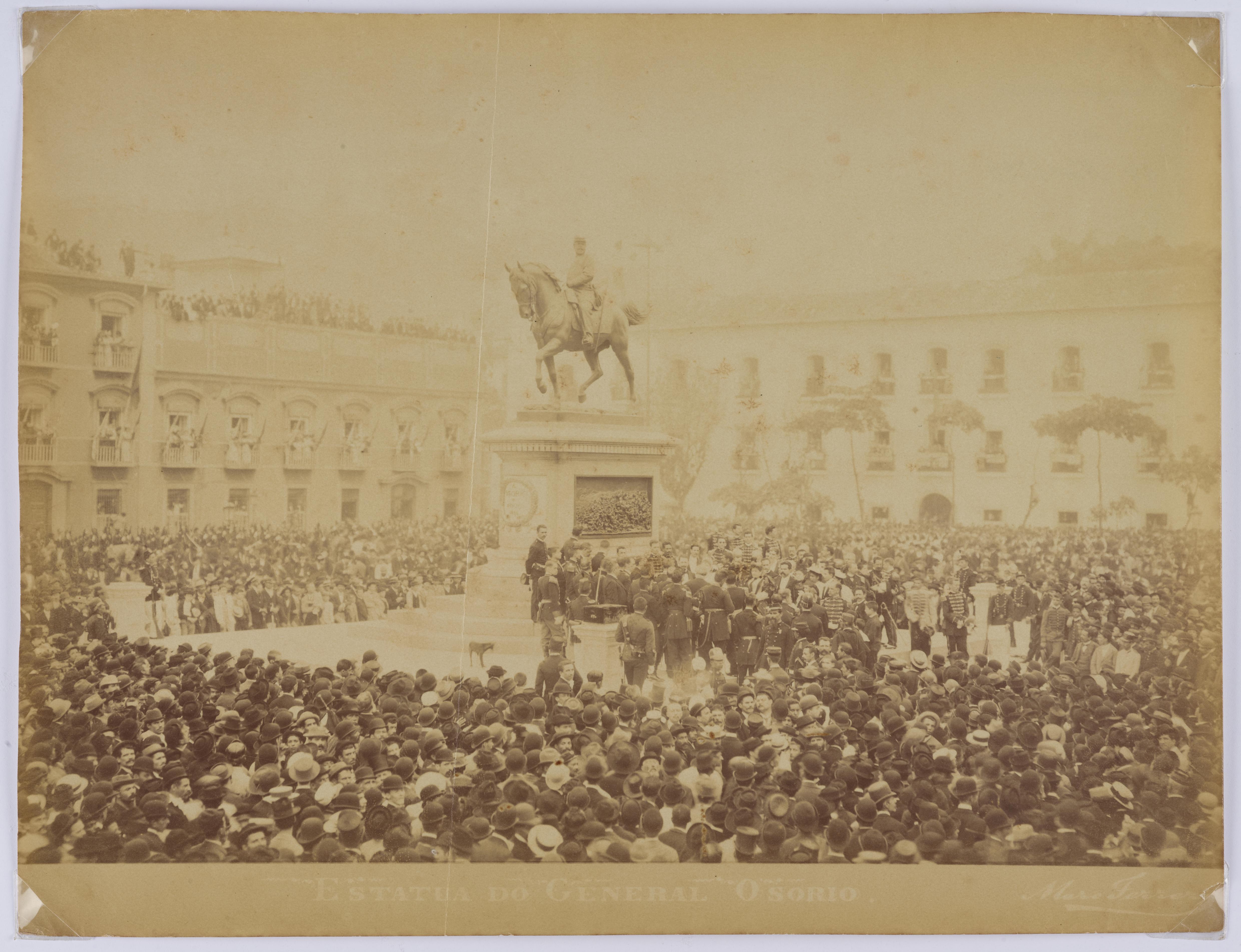 Inauguração da estátua do General Osório, no Largo do Paço