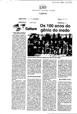 Os 100 anos do gênio do medo