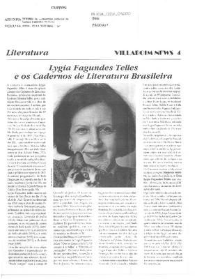 Lygia Fagundes Telles e os Cadernos de Literatura ;Brasileira
