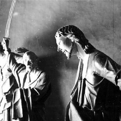 Via Crucis, Passos da Paixão, esculturas de Aleijadinho, São Pedro e Cristo no Passo da Prisão