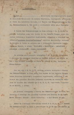 Modelo de contrato entre a SBAT e a Associação de Autores Teatrais de Viena (Verein der Buhnenverleger)