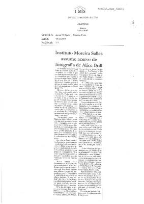 Instituto Moreira Salles assume acervo de Fotografia de Alice Brill