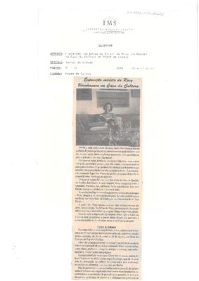 Exposição imédita de Rosy Bornhausen na Casa da Cultura