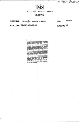 Instituto Moreira Salles: Exposição Madalena Schwartz.