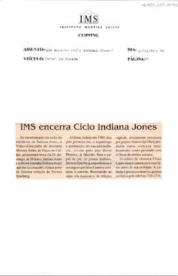 IMS encerra ciclo Indiana Jones