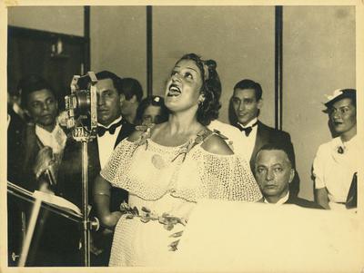 Heloísa Helena ao microfone