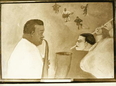 Pixinguinha e Benedito Lacerda (desenho ou pintura - reprodução)