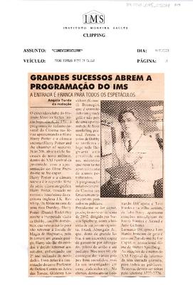 Grandes sucessos abrem a programação do IMS: A entrada é franca para ;todos os espetáculos