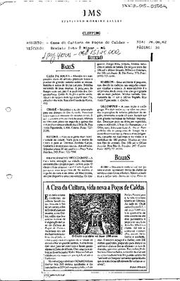 A Casa da Cultura, vida nova a Poços de Caldas