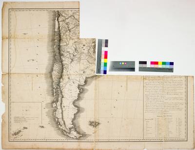 Fragmentos da segunda folha do "General-Charte von Süd-America. Carte générale de L'Amérique Méridionale en deux grandes feuilles, D'Après les observations et les cartes spéciales, rapportées du Voyage dans l'intérieur du Brésil pendant les années 1817-1820. ... Munich, 1825. Gestochen von Joh.Bapt. Seitz, Kupferstecher im topographischen Bureau des kön. baier. General-Quartiermeister Stabs."