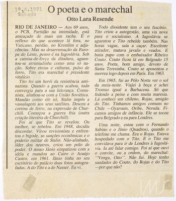 O poeta e o marechal