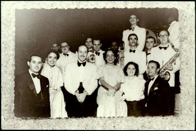 Ascendino Lisboa com Aurora e Carmen Miranda (reprodução)