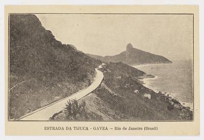 Anitgo trecho da estrada da Gávea, atual estrada do Joá
