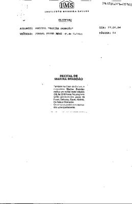 Recital de Marina Brandão