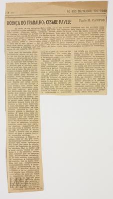 Doença do trabalho: Cesare Pavese