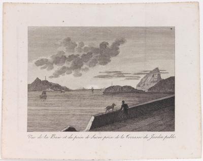 Vue de la Baie e du pain de sucre prise de la Terrasse du Jardin public