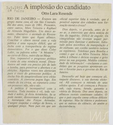 A implosão do candidato