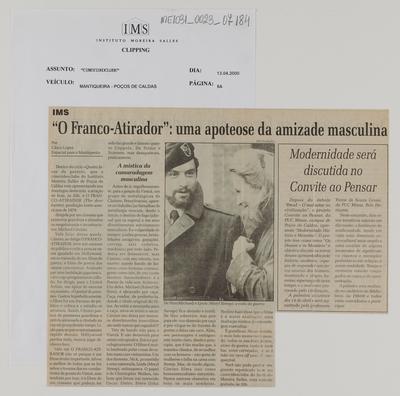 IMS: "O Franco-Atirador": uma apoteose da amizade masculina