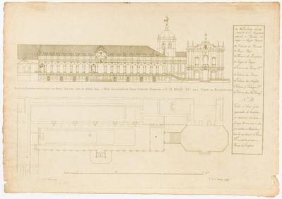 Planta e, Prospecto geometrico da Regia Varanda que se eregio para a Feliz Aclamação do Nosso Augusto Soberano o S. D. João VI. em a Côrte do Rio de Janeiro