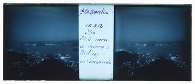 Vista noturna de Niterói a partir do Morro do Corcovado