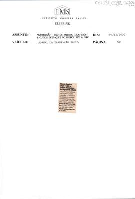 Rio de Janeiro 1825-1826 e outros destaques do Highcliffe Álbum.