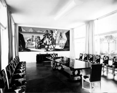 "Os Pescadores", pintura de Cândido Portinari, na residência de Walther Moreira Salles