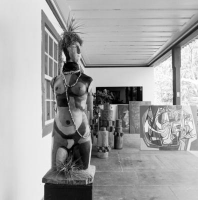 Sítio Burle Marx, na ocasião da visita de Pablo Neruda