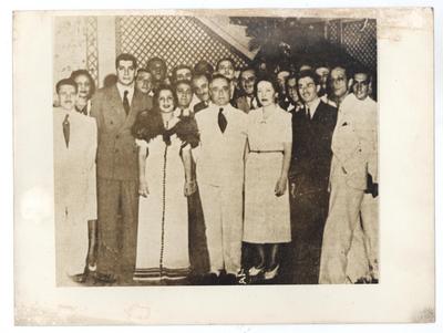 Getúlio Vargas com músicos