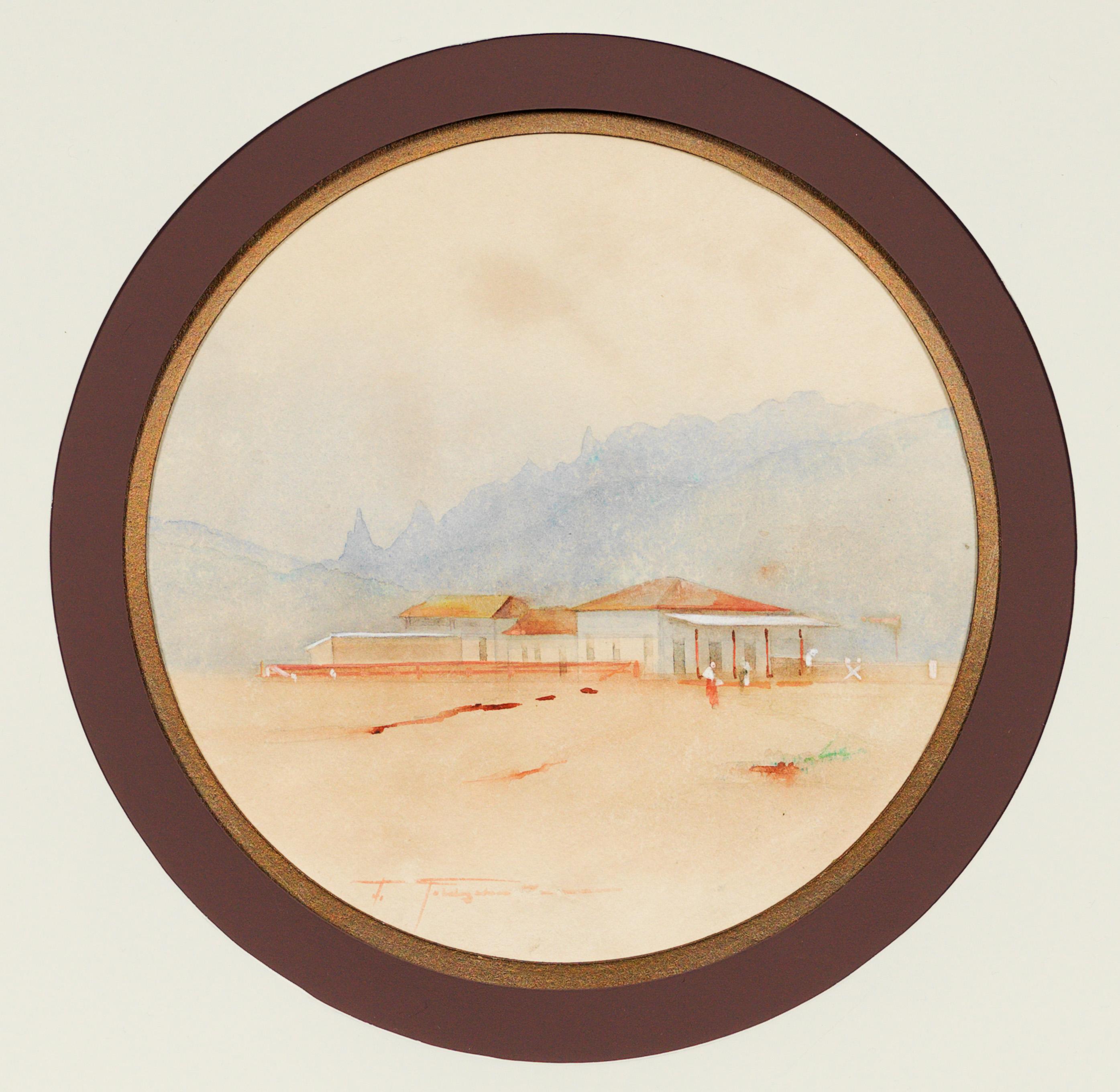 [Mercado com a Serra dos Órgãos e o Dedo de Deus ao fundo]